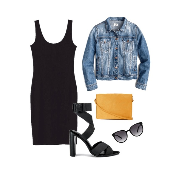 Dresses & Skirts - Black Scoop Neck Tank Dress American Apparel